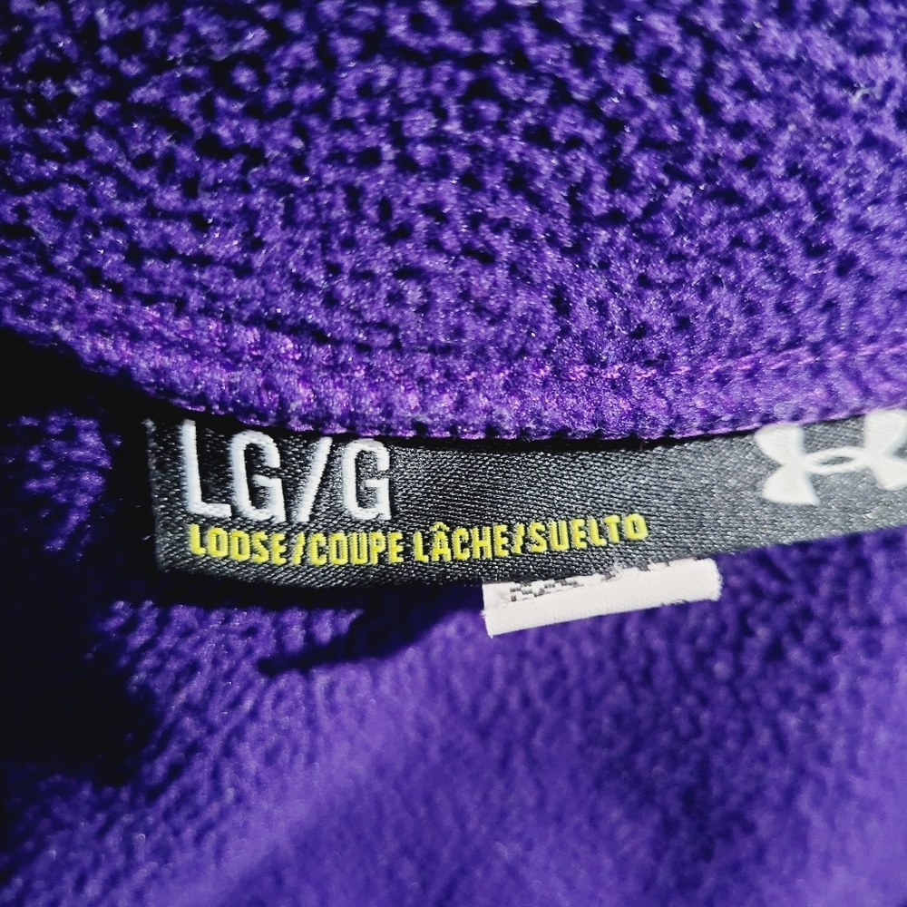 Under Armour ColdGear 1/2 Zip Women’s Large Mock Neck Purple Training Top Jacket - Picture 11 of 14